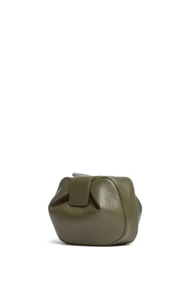Gabriela Hearst Soft Demi Clutch in Olive Leather | Thumbnail 1 Gabriela Hearst Soft Demi Clutch in Olive Leather | Thumbnail 1