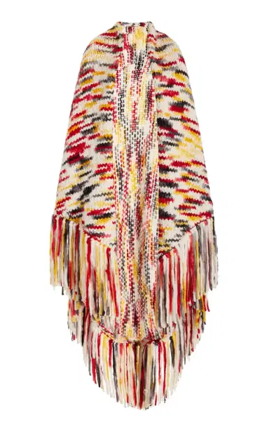 Gabriela Hearst Lauren Knit Wrap in Space Dye Fire Multi Welfat Cashmere | Thumbnail 1 Gabriela Hearst Lauren Knit Wrap in Space Dye Fire Multi Welfat Cashmere | Thumbnail 1