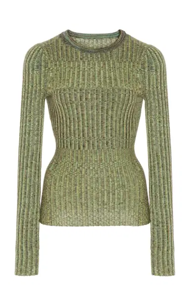 GABRIELA HEARST Willow Knit Sweater in Green Multi Cashmere Silk | Thumbnail 1 GABRIELA HEARST Willow Knit Sweater in Green Multi Cashmere Silk | Thumbnail 1