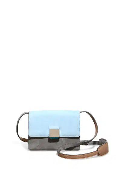 GABRIELA HEARST Mercedes Bag in Grey & Light Blue Suede with Nude Nappa Leather | Thumbnail 1 GABRIELA HEARST Mercedes Bag in Grey & Light Blue Suede with Nude Nappa Leather | Thumbnail 1