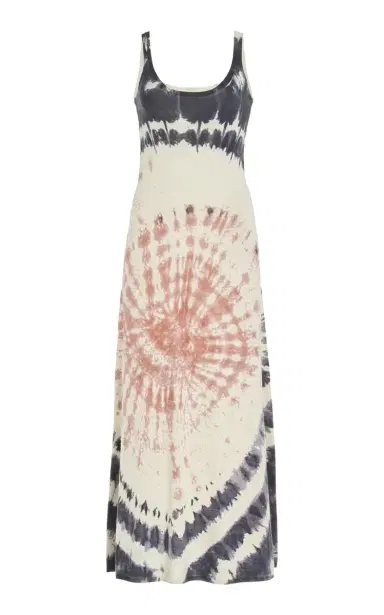GABRIELA HEARST Beca Knit Dress in Deep Bordeaux Multi Tie Dye Cashmere | Thumbnail 1 GABRIELA HEARST Beca Knit Dress in Deep Bordeaux Multi Tie Dye Cashmere | Thumbnail 1