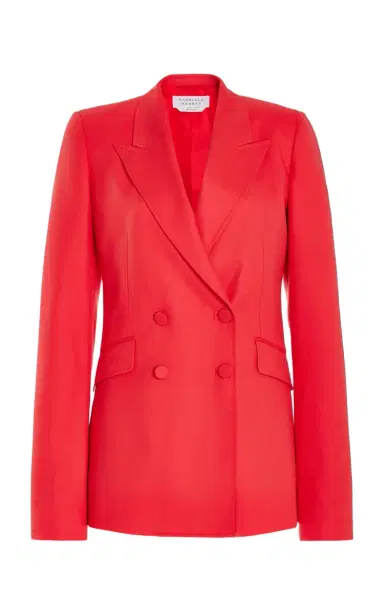 GABRIELA HEARST Stephanie Blazer in Red Topaz Superfine Wool | Thumbnail 1 GABRIELA HEARST Stephanie Blazer in Red Topaz Superfine Wool | Thumbnail 1
