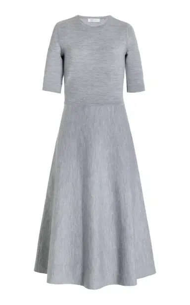 GABRIELA HEARST Seymore Knit Dress in Heather Grey Merino Wool Cashmere | Thumbnail 1 GABRIELA HEARST Seymore Knit Dress in Heather Grey Merino Wool Cashmere | Thumbnail 1