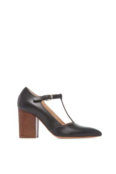 GABRIELA HEARST Triana Block Heel Pump in Black Leather | Thumbnail 1 GABRIELA HEARST Triana Block Heel Pump in Black Leather | Thumbnail 1