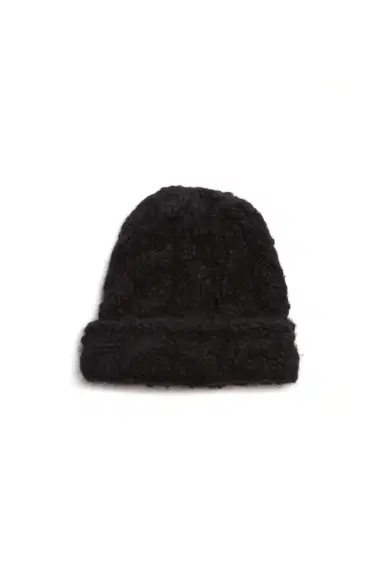 GABRIELA HEARST Silva Knit Hat in Black Welfat Cashmere | Thumbnail 1 GABRIELA HEARST Silva Knit Hat in Black Welfat Cashmere | Thumbnail 1
