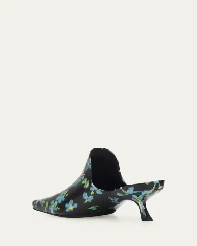 Loewe 45mm Emily Floral Leather Mules | Thumbnail 4 Loewe 45mm Emily Floral Leather Mules | Thumbnail 4