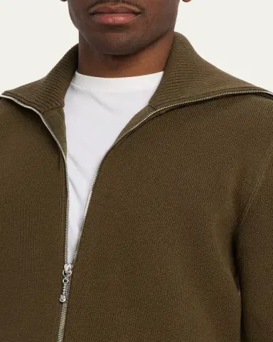 Bottega Veneta Men's Wool and Cotton Knit Full-Zip Cardigan | Thumbnail 5 Bottega Veneta Men's Wool and Cotton Knit Full-Zip Cardigan | Thumbnail 5