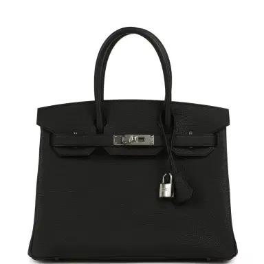 HERMÈS Hermes Birkin 30 Black Togo Palladium Hardware | Thumbnail 1 HERMÈS Hermes Birkin 30 Black Togo Palladium Hardware | Thumbnail 1