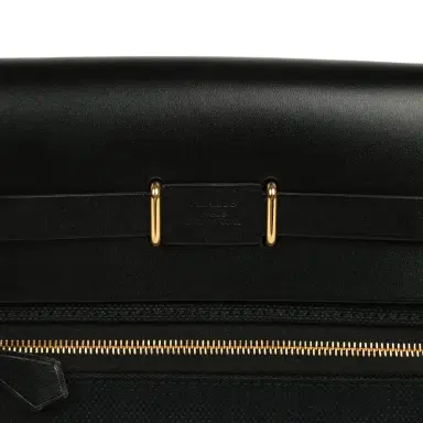HERMÈS Hermes Herbag Zip 20 Mini Black Toile Militaire Canvas and Black Vache Hunter Gold Hardware | Thumbnail 7 HERMÈS Hermes Herbag Zip 20 Mini Black Toile Militaire Canvas and Black Vache Hunter Gold Hardware | Thumbnail 7