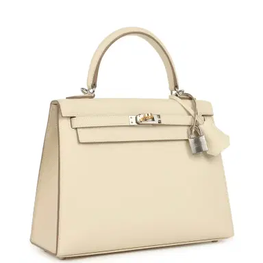 HERMÈS Hermes Kelly Sellier 25 Craie Epsom Electrum Hardware | Thumbnail 2 HERMÈS Hermes Kelly Sellier 25 Craie Epsom Electrum Hardware | Thumbnail 2