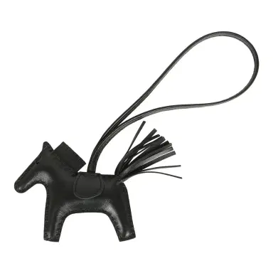 HERMÈS Hermes Rodeo Bag Charm PM So Black Milo Lambskin | Thumbnail 1 HERMÈS Hermes Rodeo Bag Charm PM So Black Milo Lambskin | Thumbnail 1