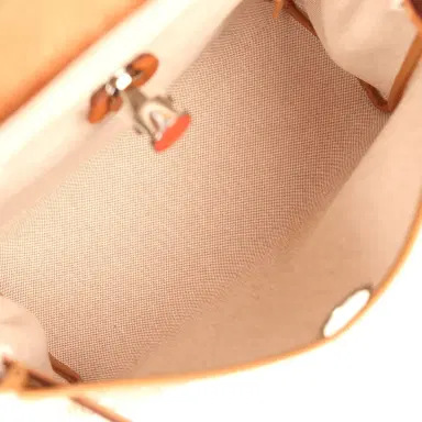 HERMÈS Hermes Special Order (HSS) Herbag Zip PM 31 "Circuit 24" Fauve and Ecru Toile H Canvas and Fauve Hunter Lacquered Palladium Hardware | Thumbnail 12 HERMÈS Hermes Special Order (HSS) Herbag Zip PM 31 "Circuit 24" Fauve and Ecru Toile H Canvas and Fauve Hunter Lacquered Palladium Hardware | Thumbnail 12