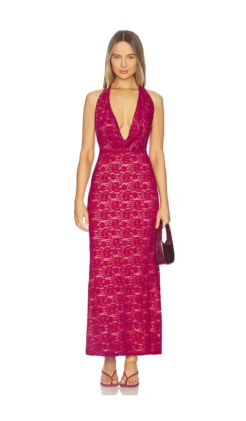 Kylo Plunge Cowl Maxi Dress Kylo Plunge Cowl Maxi Dress