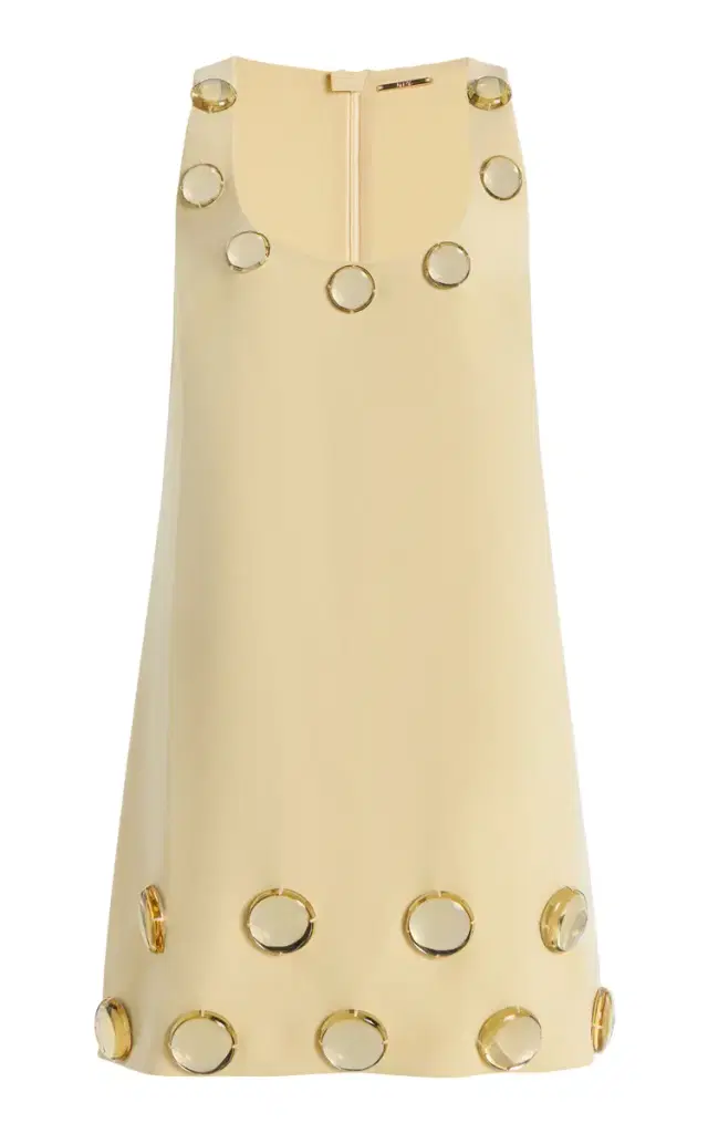 Aravine Jeweled Crepe Mini Dress Aravine Jeweled Crepe Mini Dress