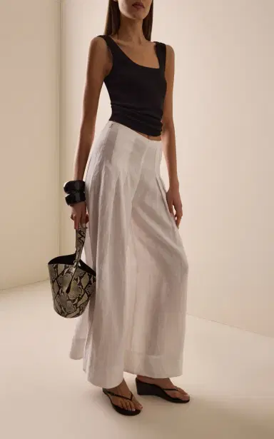 Citizens of Humanity Riviera Pleated Linen Cropped Palazzo Pants | Thumbnail 2 Citizens of Humanity Riviera Pleated Linen Cropped Palazzo Pants | Thumbnail 2