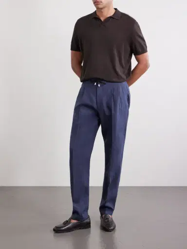 De Petrillo Straight-Leg Pleated Linen Suit Trousers - Men | Thumbnail 2 De Petrillo Straight-Leg Pleated Linen Suit Trousers - Men | Thumbnail 2