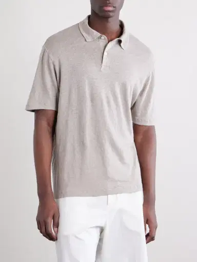 Hartford Knitted Linen Polo Shirt - Men | Thumbnail 3 Hartford Knitted Linen Polo Shirt - Men | Thumbnail 3