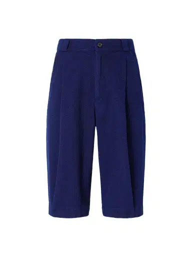 Blue Blue Japan Wide-Leg Pleated Sashiko Cotton Shorts - Men | Thumbnail 1 Blue Blue Japan Wide-Leg Pleated Sashiko Cotton Shorts - Men | Thumbnail 1