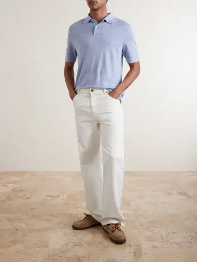 Hartford Knitted Linen Polo Shirt - Men | Thumbnail 2 Hartford Knitted Linen Polo Shirt - Men | Thumbnail 2
