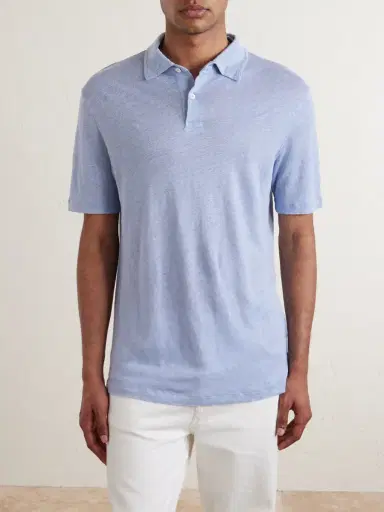 Hartford Knitted Linen Polo Shirt - Men | Thumbnail 3 Hartford Knitted Linen Polo Shirt - Men | Thumbnail 3