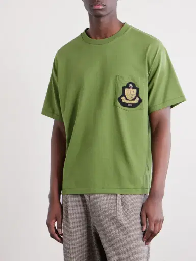 BODE Logo-Appliquéd Cotton-Jersey T-Shirt - Men | Thumbnail 3 BODE Logo-Appliquéd Cotton-Jersey T-Shirt - Men | Thumbnail 3