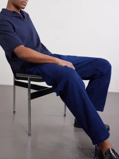 Blue Blue Japan Kasezome Straight-Leg Sashiko Cotton Cargo Trousers - Men | Thumbnail 5 Blue Blue Japan Kasezome Straight-Leg Sashiko Cotton Cargo Trousers - Men | Thumbnail 5