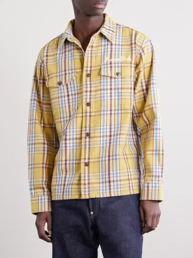 Human Made Logo-Embroidered Checked Cotton-Flannel Shirt - Men | Thumbnail 3 Human Made Logo-Embroidered Checked Cotton-Flannel Shirt - Men | Thumbnail 3