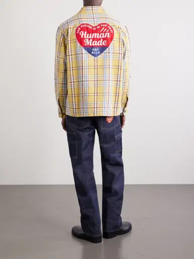 Human Made Logo-Embroidered Checked Cotton-Flannel Shirt - Men | Thumbnail 4 Human Made Logo-Embroidered Checked Cotton-Flannel Shirt - Men | Thumbnail 4