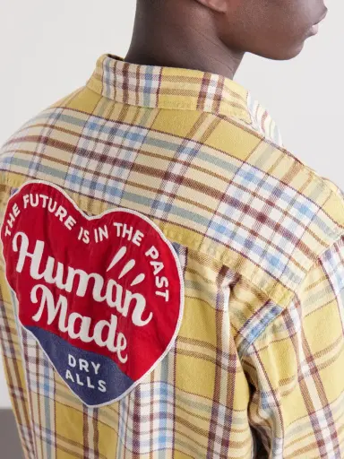 Human Made Logo-Embroidered Checked Cotton-Flannel Shirt - Men | Thumbnail 5 Human Made Logo-Embroidered Checked Cotton-Flannel Shirt - Men | Thumbnail 5