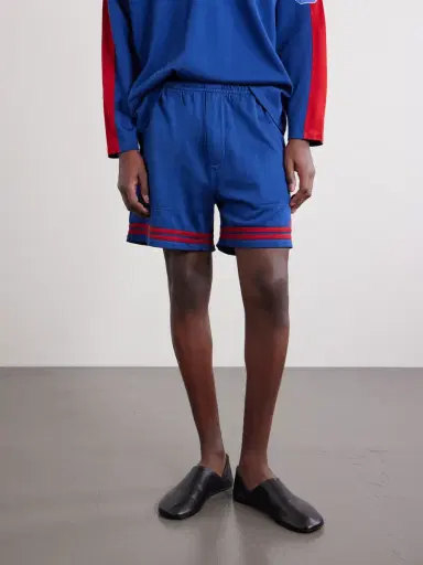 BODE Lakewood Straight-Leg Logo-Embroidered Striped Jersey Shorts - Men | Thumbnail 3 BODE Lakewood Straight-Leg Logo-Embroidered Striped Jersey Shorts - Men | Thumbnail 3