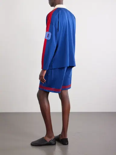 BODE Lakewood Straight-Leg Logo-Embroidered Striped Jersey Shorts - Men | Thumbnail 4 BODE Lakewood Straight-Leg Logo-Embroidered Striped Jersey Shorts - Men | Thumbnail 4