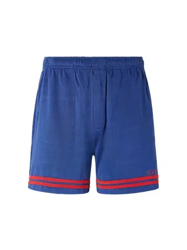 BODE Lakewood Straight-Leg Logo-Embroidered Striped Jersey Shorts - Men | Thumbnail 1 BODE Lakewood Straight-Leg Logo-Embroidered Striped Jersey Shorts - Men | Thumbnail 1
