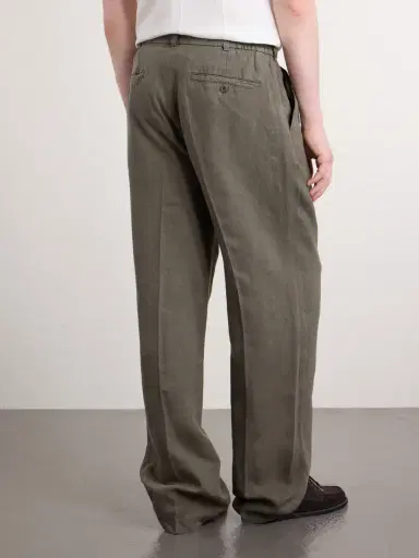 3sixteen Straight-Leg Pleated Linen Trousers - Men | Thumbnail 4 3sixteen Straight-Leg Pleated Linen Trousers - Men | Thumbnail 4
