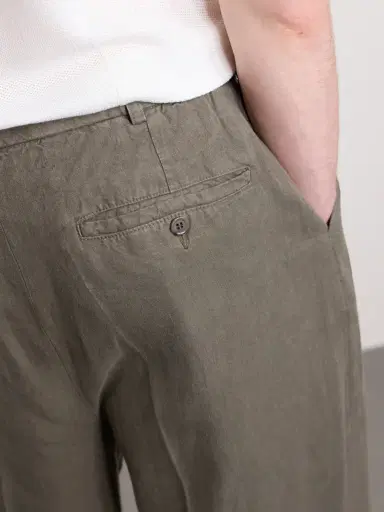 3sixteen Straight-Leg Pleated Linen Trousers - Men | Thumbnail 5 3sixteen Straight-Leg Pleated Linen Trousers - Men | Thumbnail 5