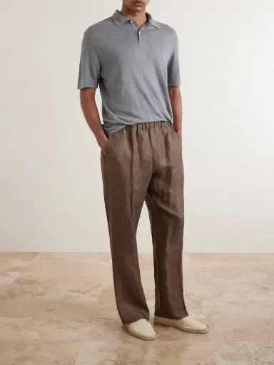 Hartford Knitted Linen Polo Shirt - Men | Thumbnail 2 Hartford Knitted Linen Polo Shirt - Men | Thumbnail 2