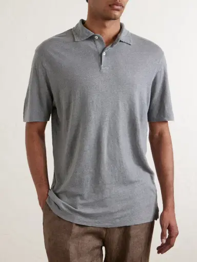 Hartford Knitted Linen Polo Shirt - Men | Thumbnail 3 Hartford Knitted Linen Polo Shirt - Men | Thumbnail 3