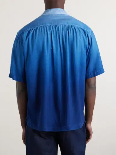 Blue Blue Japan Camp-Collar Dégradé Woven Shirt - Men | Thumbnail 4 Blue Blue Japan Camp-Collar Dégradé Woven Shirt - Men | Thumbnail 4