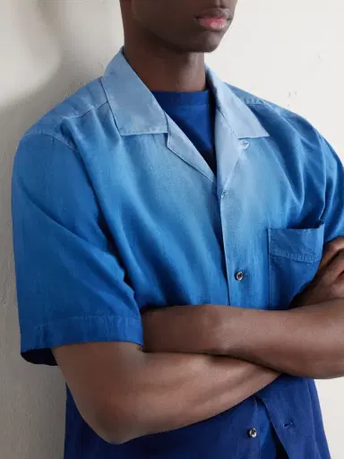 Blue Blue Japan Camp-Collar Dégradé Woven Shirt - Men | Thumbnail 5 Blue Blue Japan Camp-Collar Dégradé Woven Shirt - Men | Thumbnail 5