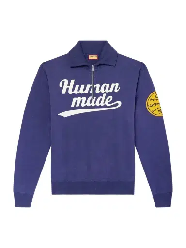 Human Made Logo-Print Cotton-Jersey Zip-Up Sweatshirt - Men | Thumbnail 1 Human Made Logo-Print Cotton-Jersey Zip-Up Sweatshirt - Men | Thumbnail 1