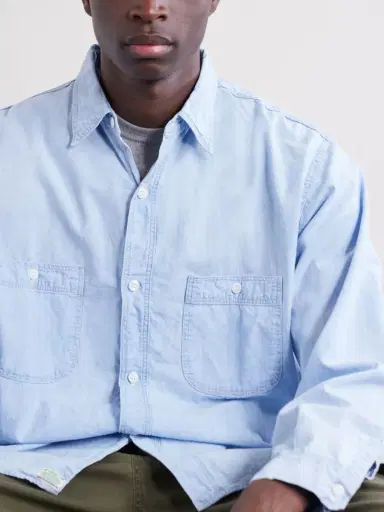 OrSlow Cotton-Chambray Shirt - Men | Thumbnail 5 OrSlow Cotton-Chambray Shirt - Men | Thumbnail 5