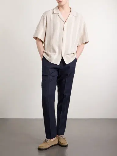 A Kind Of Guise Samata Striped Cotton and Linen-Blend Shirt - Men | Thumbnail 2 A Kind Of Guise Samata Striped Cotton and Linen-Blend Shirt - Men | Thumbnail 2