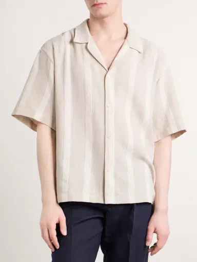 A Kind Of Guise Samata Striped Cotton and Linen-Blend Shirt - Men | Thumbnail 3 A Kind Of Guise Samata Striped Cotton and Linen-Blend Shirt - Men | Thumbnail 3
