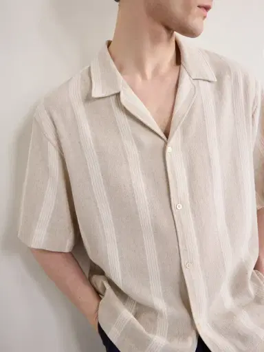 A Kind Of Guise Samata Striped Cotton and Linen-Blend Shirt - Men | Thumbnail 5 A Kind Of Guise Samata Striped Cotton and Linen-Blend Shirt - Men | Thumbnail 5