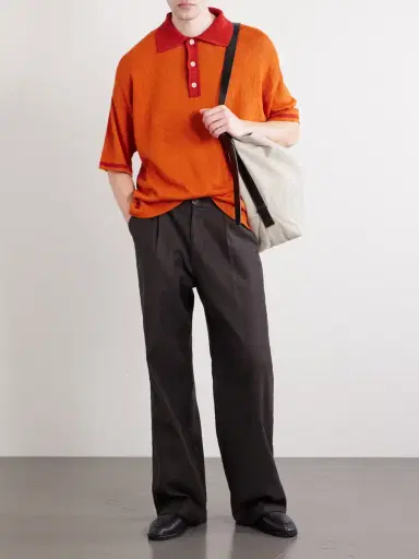 A Kind Of Guise Open-Knit Organic Cotton and Linen-Blend Polo Shirt - Men | Thumbnail 2 A Kind Of Guise Open-Knit Organic Cotton and Linen-Blend Polo Shirt - Men | Thumbnail 2