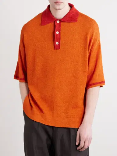 A Kind Of Guise Open-Knit Organic Cotton and Linen-Blend Polo Shirt - Men | Thumbnail 3 A Kind Of Guise Open-Knit Organic Cotton and Linen-Blend Polo Shirt - Men | Thumbnail 3