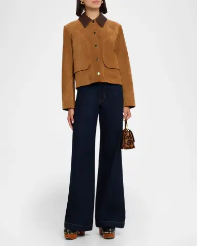 Veronica Beard Walters Cropped Suede Jacket | Thumbnail 2 Veronica Beard Walters Cropped Suede Jacket | Thumbnail 2