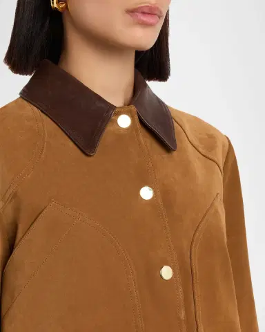 Veronica Beard Walters Cropped Suede Jacket | Thumbnail 5 Veronica Beard Walters Cropped Suede Jacket | Thumbnail 5