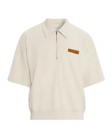 Bottega Veneta Men's Intrecciato Suede-Trim Jersey Polo Shirt | Thumbnail 1 Bottega Veneta Men's Intrecciato Suede-Trim Jersey Polo Shirt | Thumbnail 1