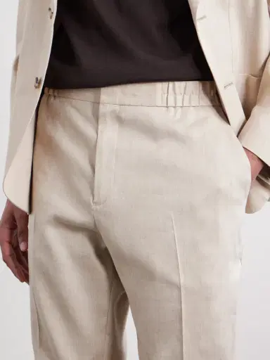Paul Smith Straight-Leg Pleated Linen-Blend Trousers - Men | Thumbnail 5 Paul Smith Straight-Leg Pleated Linen-Blend Trousers - Men | Thumbnail 5