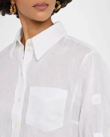 Reiss Leora Self-Tie Linen Blouse | Thumbnail 5 Reiss Leora Self-Tie Linen Blouse | Thumbnail 5